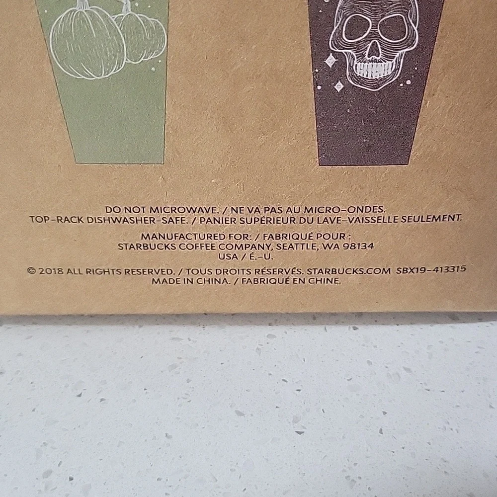 Starbucks 2018 Spooky Halloween Moth Reusable Hot Cup Brand New 16 Oz